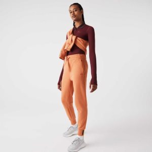 Lacoste βαμβακερα Jersey Trackpants πορτοκαλι | AL5460382