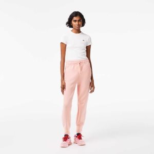 Lacoste βαμβακερα Jersey Trackpants ροζ | ZX7936841