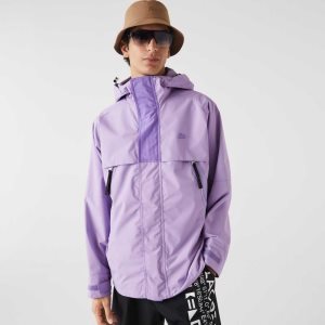 Lacoste θαλασσης-Repellent Parka μωβ | KQ7129068