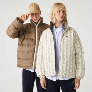 Lacoste θαλασσης-Repellent Reversible ασπρα Μπεζ | XZ0817925