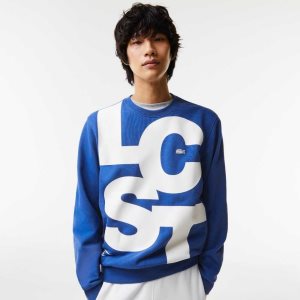 Lacoste κλασικα Fit Contrast Lettering βαμβακερα μπλε | GK6354198