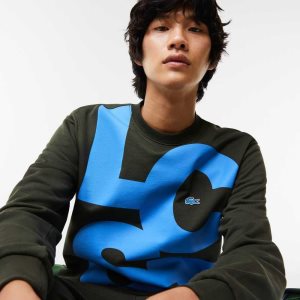 Lacoste κλασικα Fit Contrast Lettering βαμβακερα Χακί πρασινο | KP3079512