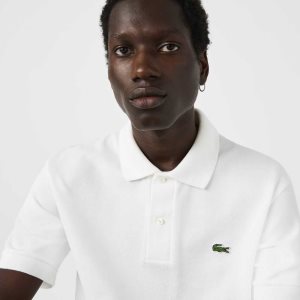 Lacoste κλασικα Fit Heavy βαμβακερα Pique L.12.21 ασπρα | SY2619735