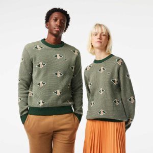 Lacoste κλασικα Fit Monogram Pattern πρασινο Μπεζ ασπρα | BW2509817