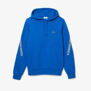 Lacoste κλασικα Fit Printed Bands Κουκουλοφόρος μπλε | XW9536740
