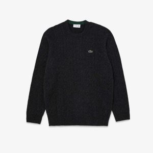 Lacoste κλασικα Fit Μαλλί Cable Knit γκρι | MW6783059