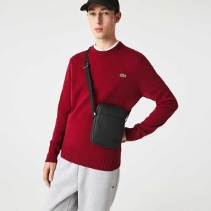 Lacoste κλασικα Petit Pique Vertical Zip μαυρα | EX8015369