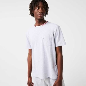Lacoste κοντο Sleeve Three-Tone Crew Neck Pajama T-Shirt γκρι | LW6235107