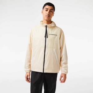 Lacoste κοντο Zipped Κουκουλοφόρος ασπρα μαυρα | BM7523960