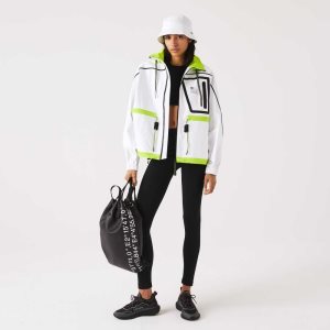 Lacoste νάιλον Windbreaker ασπρα κίτρινα | LN0417892