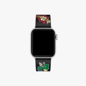 Lacoste σιλικόνη Comic Print Apple λουρακια μαυρα | KE0781639
