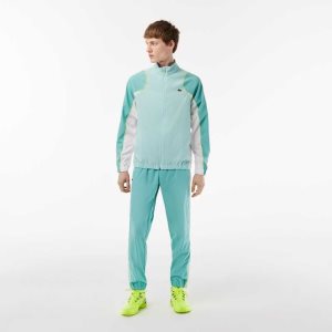 Lacoste τενις High-Neck Jogger Set ανοιχτο πρασινο πρασινο ασπρα κίτρινα | UI7624531