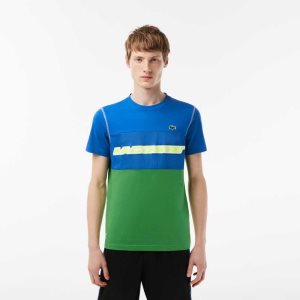 Lacoste τενις x Daniil Medvedev Jersey μπλε πρασινο ασπρα κίτρινα | EQ3261897