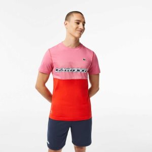 Lacoste τενις x Daniil Medvedev Jersey ροζ κοκκινα μπλε | TO1238976