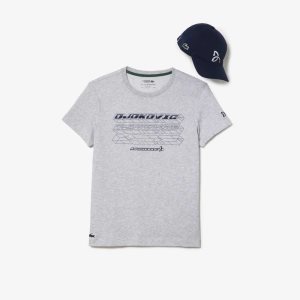 Lacoste τενις x Novak Djokovic Regular Fit and Cap Pack γκρι | DA8065394