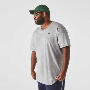 Lacoste ψηλεσ Fit Pima βαμβακερα Jersey γκρι | PL5614089
