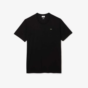 Lacoste ψηλεσ Fit Pima βαμβακερα Jersey μαυρα | SM0861729