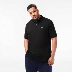 Lacoste ψηλεσ Fit βαμβακερα Petit Pique μαυρα | DJ9067218