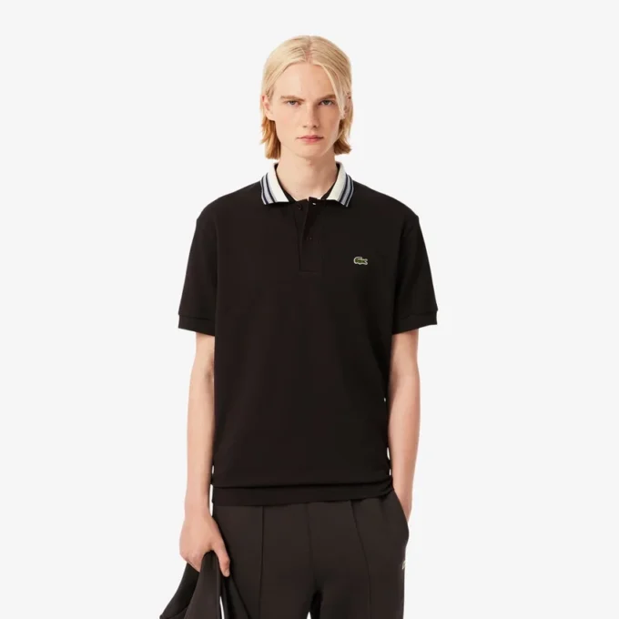 Ανδρικές Polo Μπλούζες Made in France με κλασική εφαρμογή και ριγέ γιακά Ανδρικές Polo Μπλούζες Made in France με κλασική εφαρμογή και ριγέ γιακά