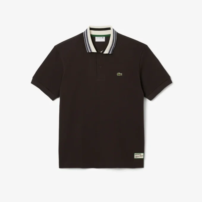 Ανδρικές Polo Μπλούζες Made in France με κλασική εφαρμογή και ριγέ γιακά Ανδρικές Polo Μπλούζες Made in France με κλασική εφαρμογή και ριγέ γιακά