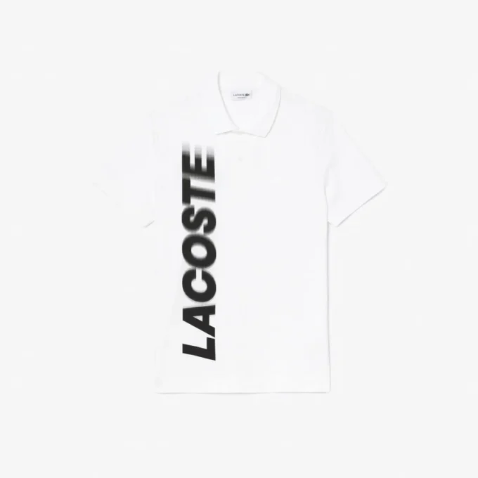 Ανδρική Polo Μπλούζα Lacoste Movement με κανονική εφαρμογή και τύπωμα