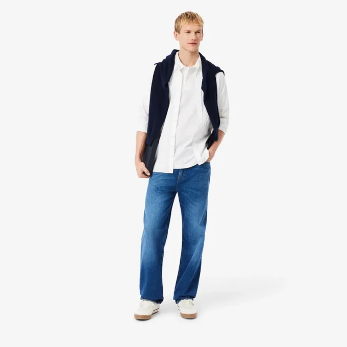 Ανδρική Polo Μπλούζα Loose Fit Heavy Piqua Ανδρική Polo Μπλούζα Loose Fit Heavy Piqua
