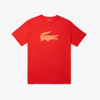 Ανδρικό αθλητικό T-shirt από βαμβάκι με ψηλό στυλ και τύπωμα Ανδρικό αθλητικό T-shirt από βαμβάκι με ψηλό στυλ και τύπωμα