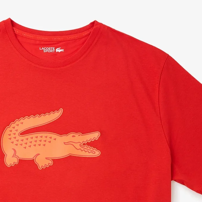 Ανδρικό αθλητικό T-shirt από βαμβάκι με ψηλό στυλ και τύπωμα