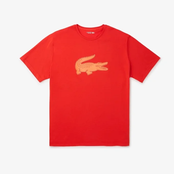 Ανδρικό αθλητικό T-shirt Big Fit με αναπνεύσιμο λογότυπο Ανδρικό αθλητικό T-shirt Big Fit με αναπνεύσιμο λογότυπο