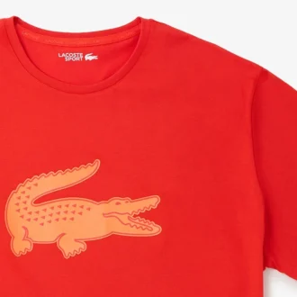 Ανδρικό αθλητικό T-shirt Big Fit με αναπνεύσιμο λογότυπο