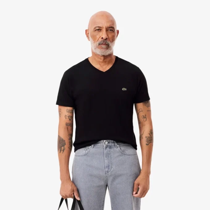 Ανδρικό ελαφρύ T-shirt με V-neck από βαμβάκι Pima Ανδρικό ελαφρύ T-shirt με V-neck από βαμβάκι Pima