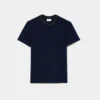 Ανδρικό ελαστικό T-shirt με ρίγες και γιακά Ανδρικό ελαστικό T-shirt με ρίγες και γιακά