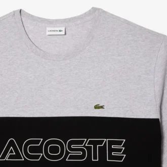 Ανδρικό φαρδύ T-shirt από τζέρσεϊ με χρωματικά μπλοκ