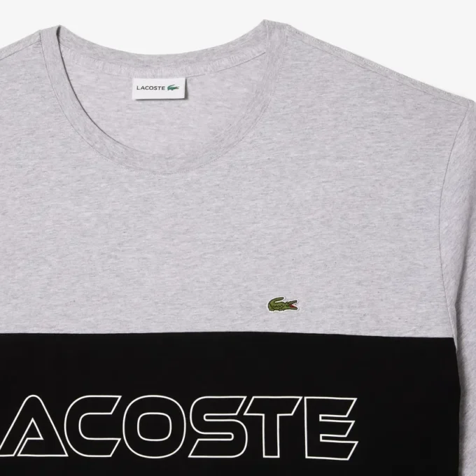 Ανδρικό φαρδύ T-shirt από τζέρσεϊ με χρωματικά μπλοκ Ανδρικό φαρδύ T-shirt από τζέρσεϊ με χρωματικά μπλοκ
