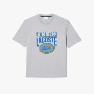 Ανδρικό φαρδύ T-shirt από βαρύ βαμβάκι με τύπωμα