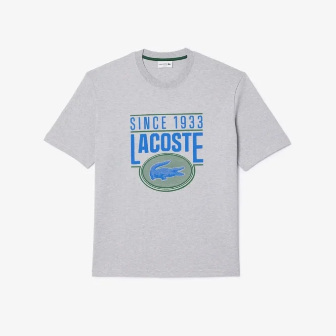 Ανδρικό φαρδύ T-shirt από βαρύ βαμβάκι με τύπωμα Ανδρικό φαρδύ T-shirt από βαρύ βαμβάκι με τύπωμα
