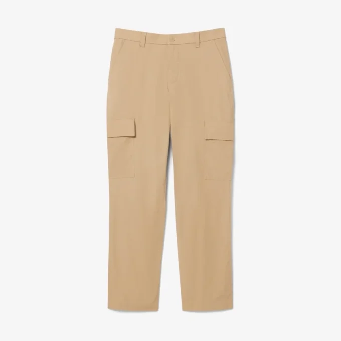Ανδρικό παντελόνι cargo από ελαφρύ βαμβάκι με κανονική εφαρμογή Ανδρικό παντελόνι cargo από ελαφρύ βαμβάκι με κανονική εφαρμογή