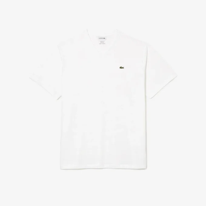 Ανδρικό Pima T-shirt με V λαιμόκοψη και φαρδιά γραμμή