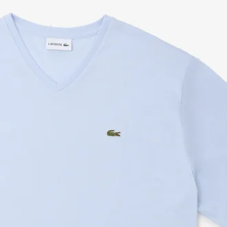 Ανδρικό Pima T-shirt με V λαιμόκοψη και φαρδιά γραμμή