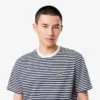 Ανδρικό ριγέ T-shirt από βαρύ βαμβάκι