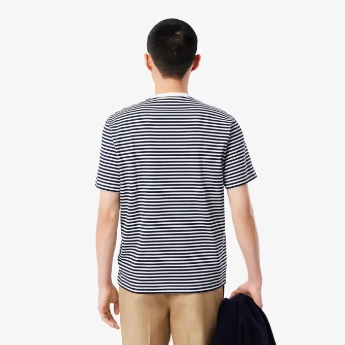 Ανδρικό ριγέ T-shirt από βαρύ βαμβάκι