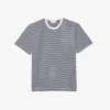 Ανδρικό ριγέ T-shirt από βαρύ βαμβάκι