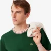 Ανδρικό T-shirt με ρίγες στο λαιμό, κατασκευασμένο στη Γαλλία Ανδρικό T-shirt με ρίγες στο λαιμό, κατασκευασμένο στη Γαλλία
