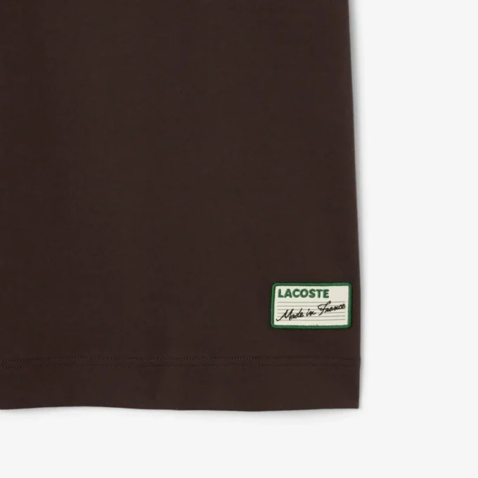 Ανδρικό T-shirt με ρίγες στο λαιμό, κατασκευασμένο στη Γαλλία Ανδρικό T-shirt με ρίγες στο λαιμό, κατασκευασμένο στη Γαλλία