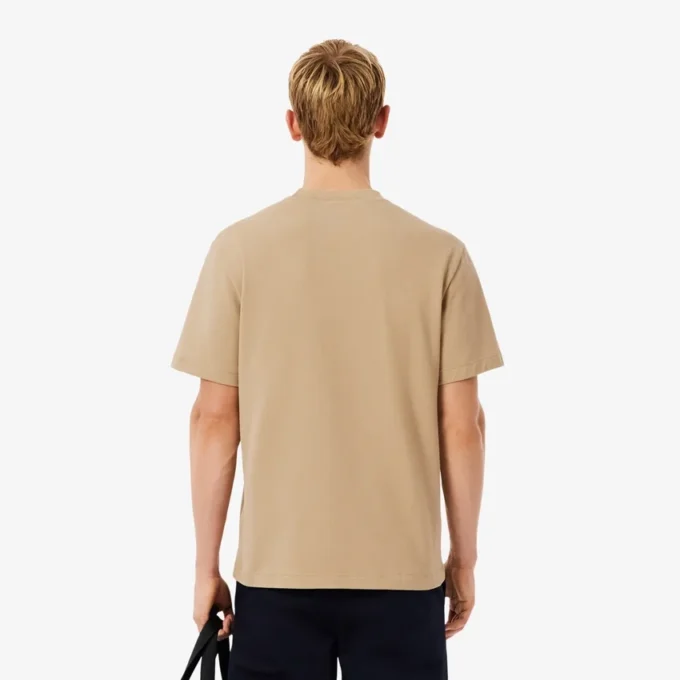 Ανδρικό T-shirt Petit Piqua με ραβδωτό λαιμό Ανδρικό T-shirt Petit Piqua με ραβδωτό λαιμό