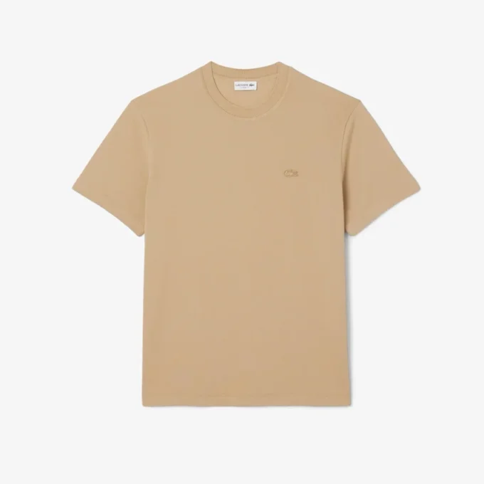 Ανδρικό T-shirt Petit Piqua με ραβδωτό λαιμό Ανδρικό T-shirt Petit Piqua με ραβδωτό λαιμό