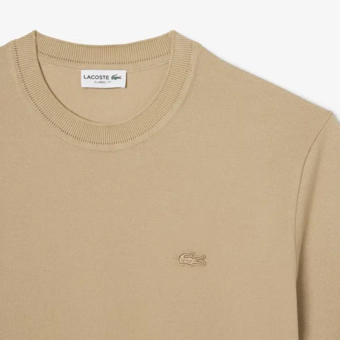Ανδρικό T-shirt Petit Piqua με ραβδωτό λαιμό Ανδρικό T-shirt Petit Piqua με ραβδωτό λαιμό