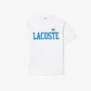 Ανδρικό βαμβακερό T-shirt με έμβλημα σε αντίθεση Ανδρικό βαμβακερό T-shirt με έμβλημα σε αντίθεση