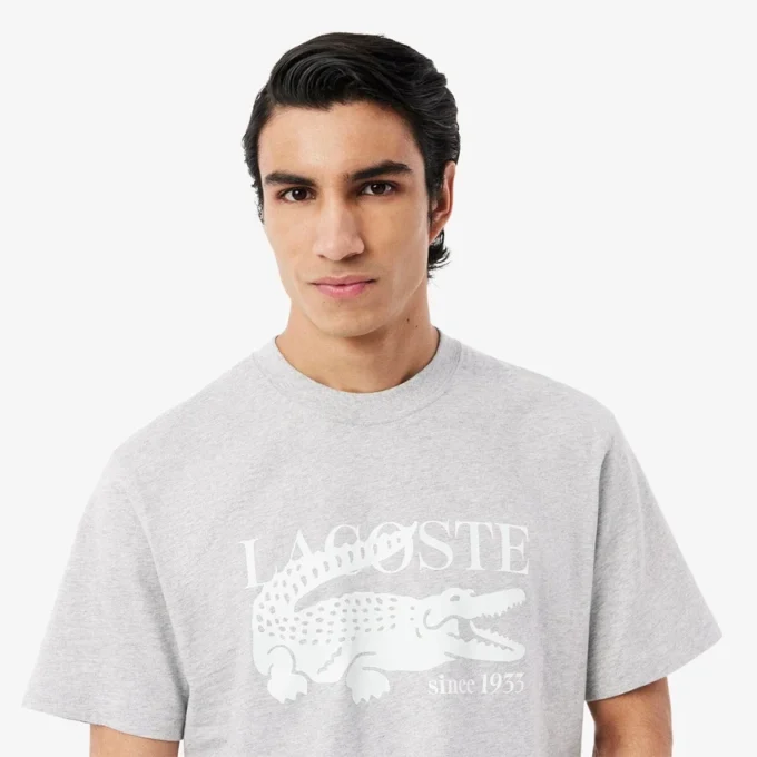 Ανδρικό βαμβακερό T-shirt με κλασική εφαρμογή και τύπωμα Ανδρικό βαμβακερό T-shirt με κλασική εφαρμογή και τύπωμα