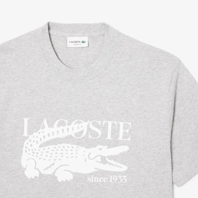 Ανδρικό βαμβακερό T-shirt με κλασική εφαρμογή και τύπωμα Ανδρικό βαμβακερό T-shirt με κλασική εφαρμογή και τύπωμα
